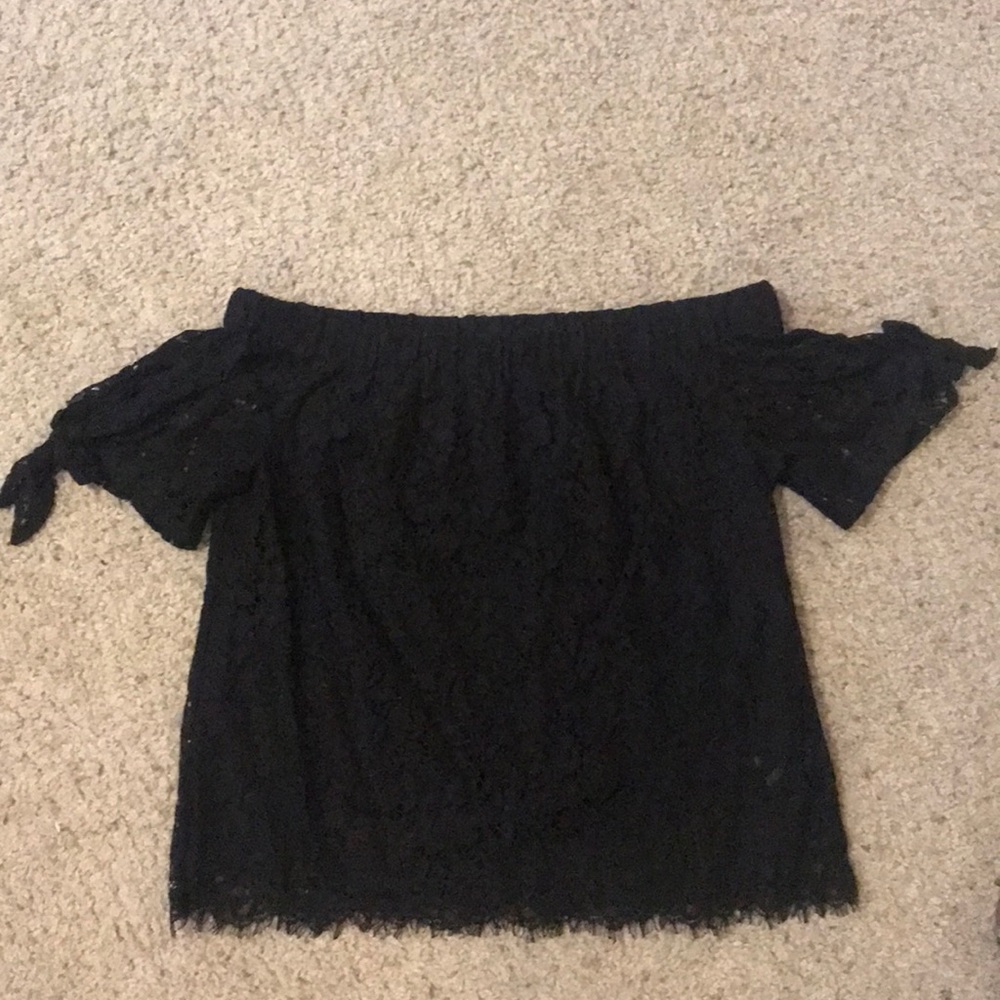 Off the Shoulder Black Top